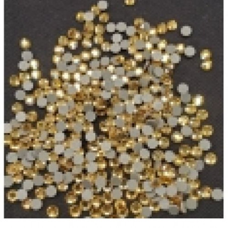 LOT DE 360 Strass En Verre Rond Or Topaz 5 mm