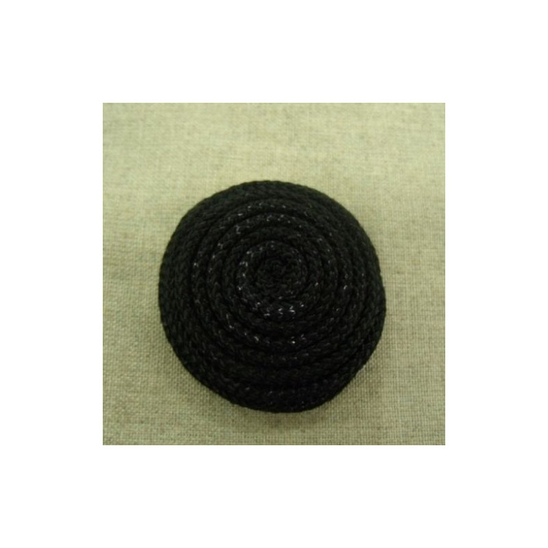 écusson à coudre pompon noir largeur 5cm sur hauteur 5cm