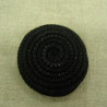 écusson à coudre pompon noir largeur 5cm sur hauteur 5cm