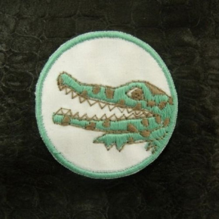 écusson thermocollant DRAGON bleu vert 4.5 cm