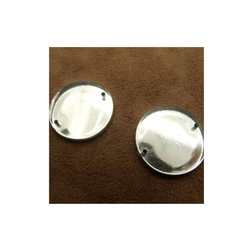 LOT DE 10 strass rond argent 23 mm