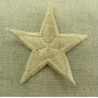 écusson thermocollant étoile beige largeur 5,5 cm sur hauteur 5cm