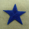écusson thermocollant étoile bleu largeur 5 cm sur hauteur 5cm