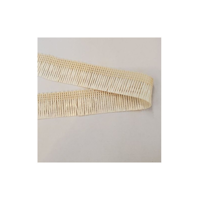 ruban frange coloris naturel beige clair 25 mm