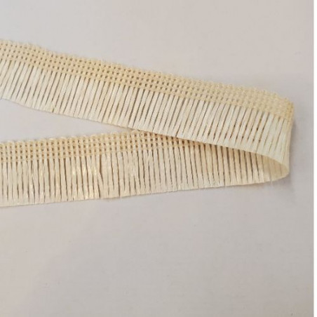 ruban frange coloris naturel beige clair 25 mm