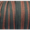 ruban passepoil fantaisie décoratif noir garni lurex rouge 8 mm