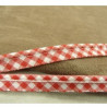 RUBAN / BIAIS PASSEPOIL VICHY COTON  ROUGE & BLANC 10 mm