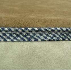 RUBAN / BIAIS PASSEPOIL  VICHY COTON BLEU ET BLANC 10 mm