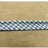 RUBAN / BIAIS PASSEPOIL  VICHY COTON BLEU ET BLANC 10 mm