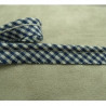 RUBAN / BIAIS PASSEPOIL  VICHY COTON BLEU ET BLANC 10 mm