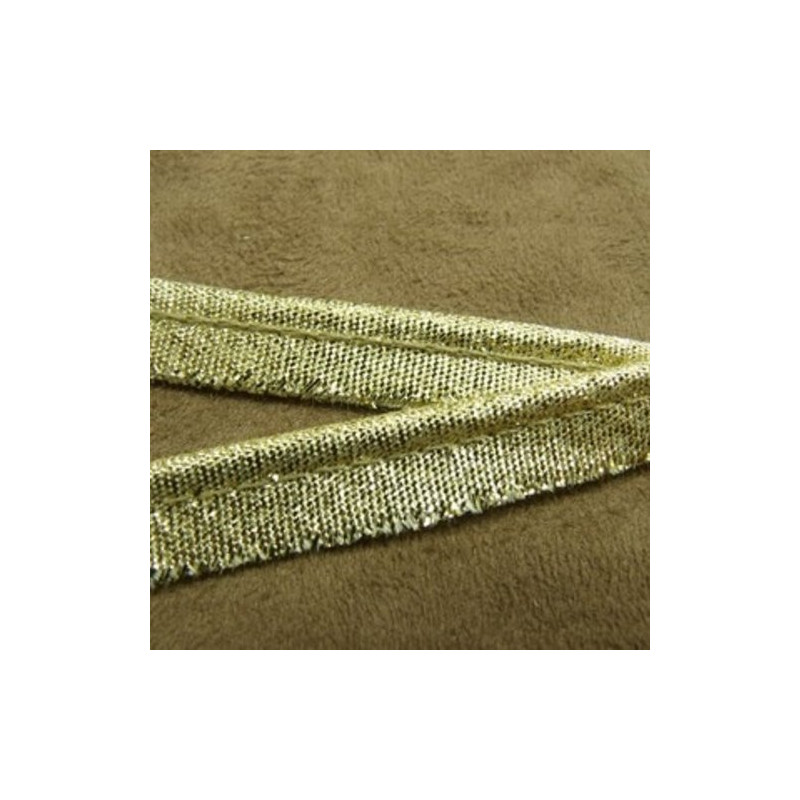 RUBAN PASSEPOIL POLYESTER  doré 10 mm