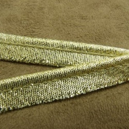 RUBAN PASSEPOIL POLYESTER doré 10 mm