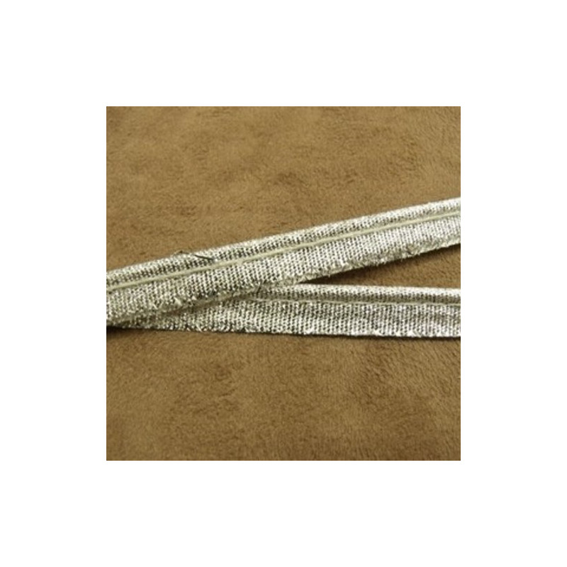 RUBAN PASSEPOIL POLYESTER  argenté 10 mm