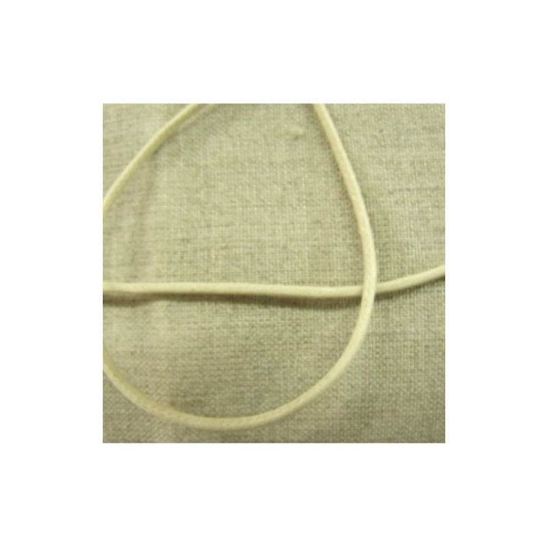 cordon ciré beige 2 mm