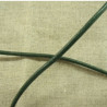 cordon ciré vert kaki  2 mm