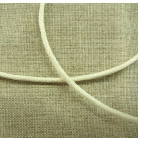 cordon ciré blanc cassé 2 mm