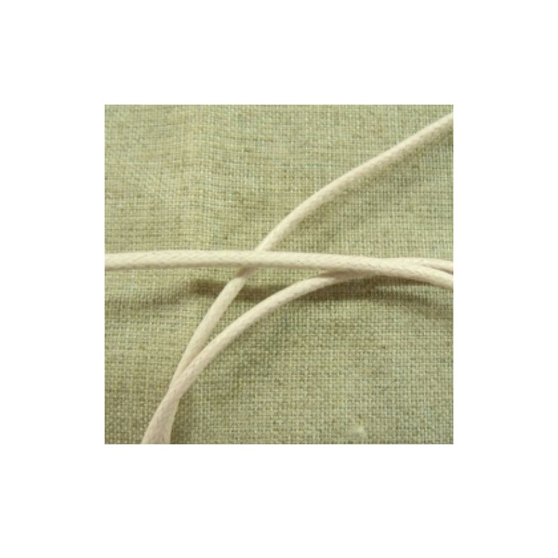 cordon ciré rose pale 2 mm