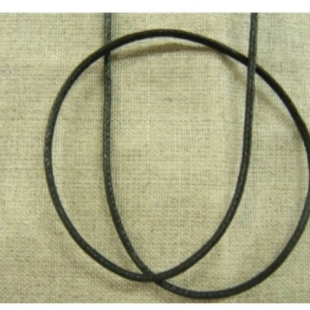 cordon cire noir 2 mm