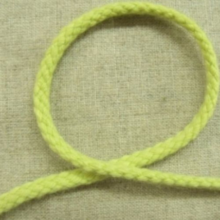 cordon polyester &coton vert anis 5 mm