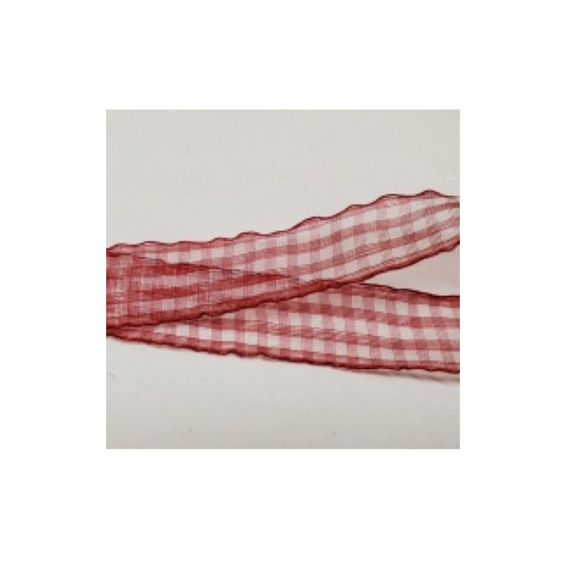ruban vichy à carreau organza 20 mm