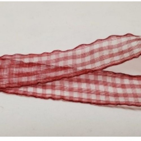 ruban vichy à carreau organza 20 mm