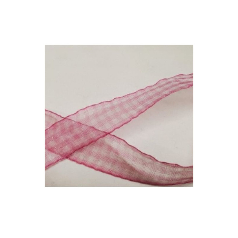 ruban vichy à carreau organza 20 mm