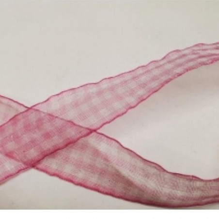 ruban vichy à carreau organza 20 mm