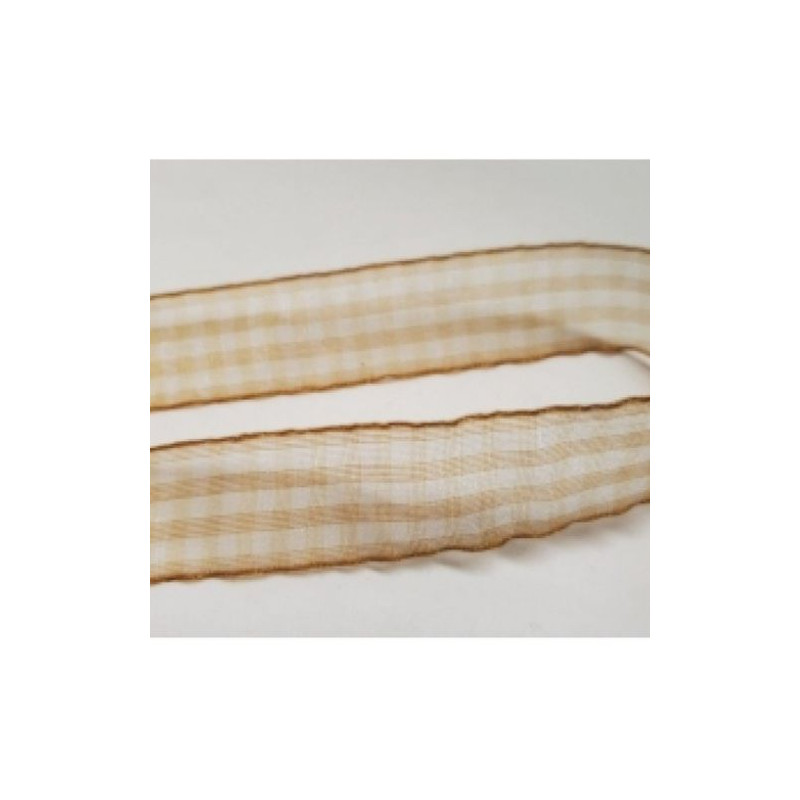 ruban vichy à carreau organza 20 mm
