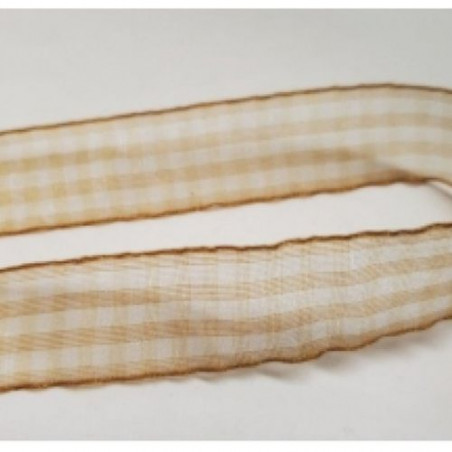 ruban vichy à carreau organza 20 mm