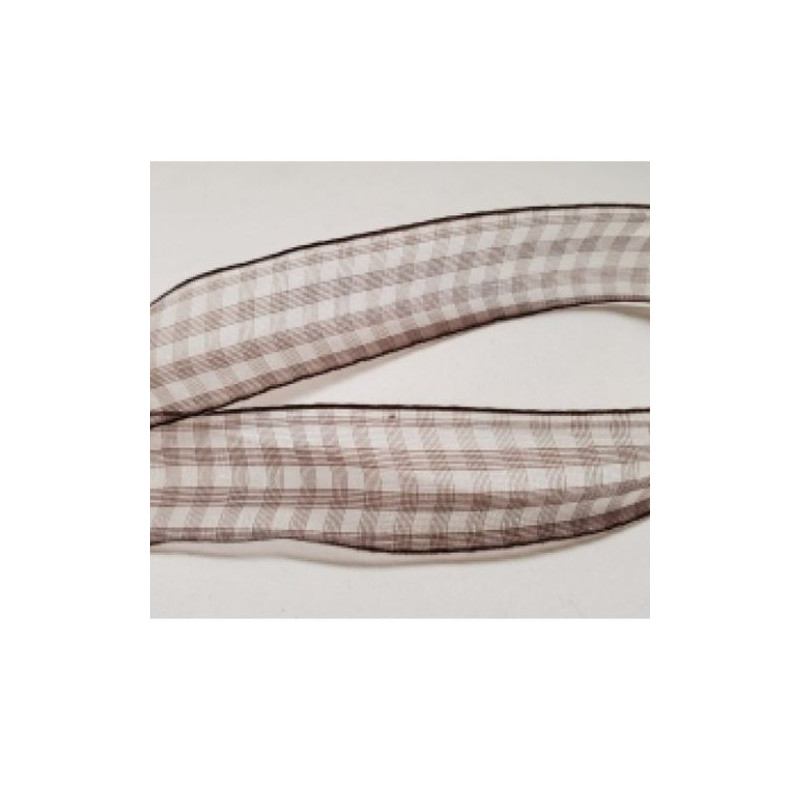 ruban vichy à carreau organza 20 mm