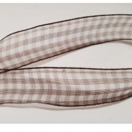 ruban vichy à carreau organza 20 mm