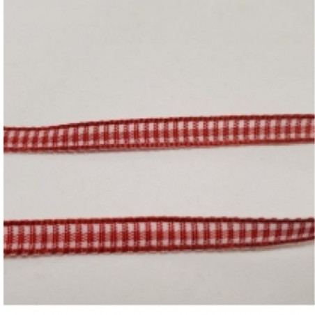 LOT DE 3 METRES ruban vichy à carreau 6 mm