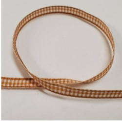 LOT DE 3 METRES  ruban vichy à carreau 6 mm