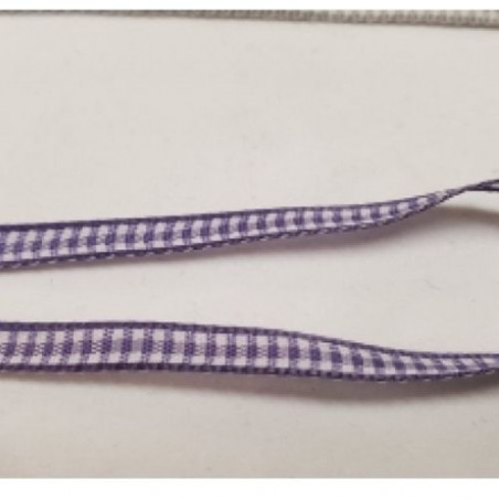 LOT DE 3 METRES ruban vichy à carreau 6 mm
