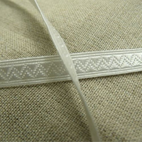 RUBAN MILITAIRE BLANC RÉVERSIBLE 10 mm