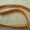 RUBAN MILITAIRE  ROUGE ET OR LUREX 18 mm