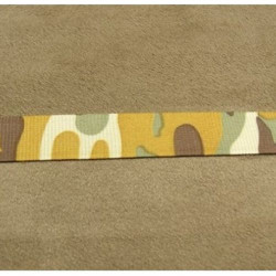 RUBAN MILITAIRE  POLYESTER CAMOUFLAGE  Jaune 15 mm