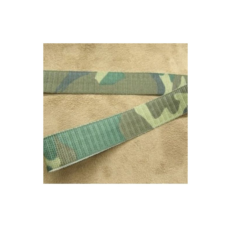 RUBAN MILITAIRE POLYESTER  CAMOUFLAGE  NON ELASTIQUE 20 mm