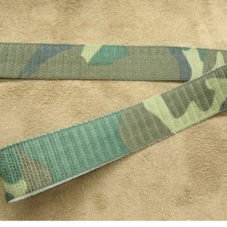 RUBAN MILITAIRE POLYESTER  CAMOUFLAGE  NON ELASTIQUE 20 mm