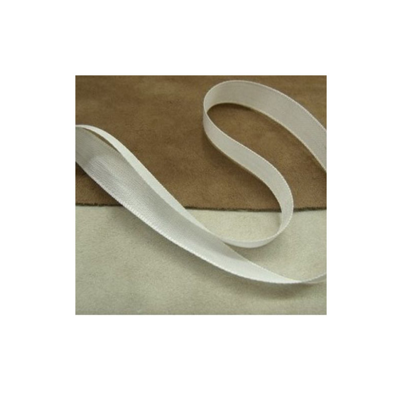 LOT DE 5 METRES RUBAN EXTRA FORT BLANC 15 mm