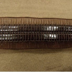 Ruban Skai Traversant Organza Marron 25 mm