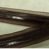 Ruban Skai Traversant Organza Marron 25 mm