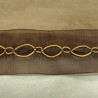 Ruban Organza Surpiqué Velours Marron 25 mm