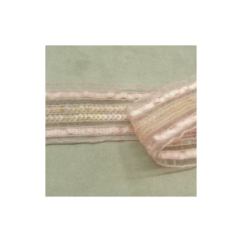 Ruban Organza Avec Sequin 40 mm