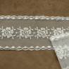 Ruban Brodé Sur Tulle Blanc 55 MM