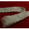 Ruban Brodé Sur Satin Blanc 18 mm