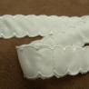Ruban Brodé Sur Satin Blanc 18 mm