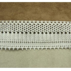 Ruban Brodé Blanc 100%COTON 30mm