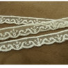 Ruban Brodé Sur Tulle Blanc 13 mm