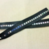 Ruban Polyester Pailleté Scintillante Petit Miroir noir 25 mm